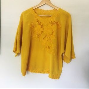 Vintage Embroidered Floral Top